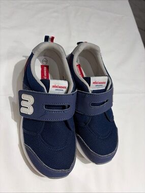 MIKIHOUSE Navy Blue Kids Hook-and-Loop Sneakers